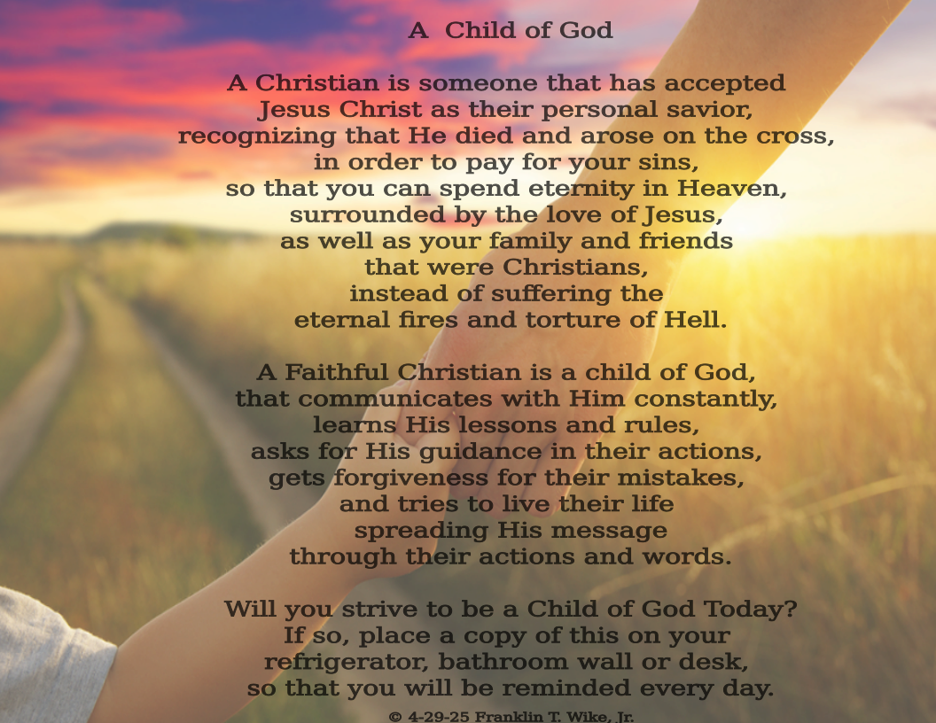 A Faithful Christian is a Child of God