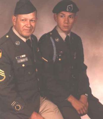 Bill Wike and his son.
William (Bill) Harvey  Wike is on the left and his son James Kenneth Wike is on the right. Taken in 1980

Â© Copyright 1996-2025 American Legacies LLC
All rights reserved, This photo may NOT be used for any commercial endeavor. Unauthorized reproduction in any manner is strictly prohibited, however any relative of an individual in this photo, is welcome to print out a copy for their own personal use. 
Keywords: Bill Wike and his son.