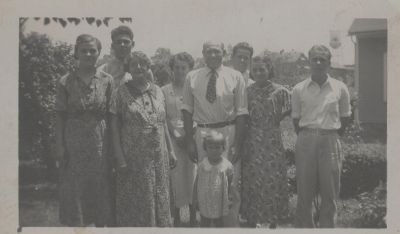 Brown Family - 1r
Photo of unknown group of people from the Harrison and Waldo Brown collection.It could have come from Spencer County or Dubois County area of Indiana.

If you can recognize any of these people, please use our "contact" form to let us know. 
Keywords: Huntingburg Dale Indiana Harrison Brown