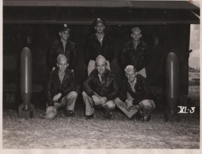 Waldo-Brown-Military-8
WWII Photo from the collection of Waldo E. Brown, from Dale Indiana.

On the back of this photo, it has the following information.

L-To-R  Top – Barrett – Human – Brown

L-To-R  Bottom –  Dial – Nation - Michaelson

If you can help us identify any individuals in this collection or know of any living relatives that would be willing to help keep and preserve these images for future generations,  please use the Contact Form on this website, to let us know.
Keywords: WWII Photo from the collection of Waldo E. Brown, from Dale Indiana.