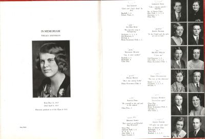THELMA ARENSMAN, Lee Lemond, Ida Mae Bath, Franklin Mundy, Wilma Brown, Samuel Faris, Burnice Short, Lorraine Stein, Edwin Recker, Mildred Miller, Dorcy Daunhauer, Lucille Dearing, Glenn Songer
1933 Students Huntingburg, Indiana,THELMA ARENSMAN, Lee Lemond, Ida Mae Bath, Franklin Mundy, Wilma Brown, Samuel Faris, Burnice Short, Lorraine Stein, Edwin Recker, Mildred Miller, Dorcy Daunhauer, Lucille Dearing, Glenn Songer
Keywords: THELMA ARENSMAN, Lee Lemond, Ida Mae Bath, Franklin Mundy, Wilma Brown, Samuel Faris, Burnice Short, Lorraine Stein, Edwin Recker, Mildred Miller, Dorcy Daunhauer, Lucille Dearing, Glenn Songer