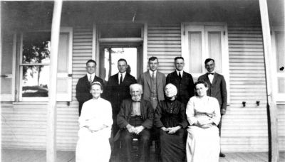 Hostetter-Lizzie-neeLong&Long Family_01
Photo of David S. Long and their children;
David F. Long (d. 1944) married Amanda Arlene Light
Eva F. Long (b. 1882) married Homer Kleinfelter.
Jacob F. Long (b. 1893) married Mary ?
Henry F. Long (b.1901) married Fannie Horst
Lizzie F. Long (b. 1862) married Harvey Hostetter
Miles F. Long (b. 1897) married Elverda Maud Hoffman
Raymond F. Long (b.1903) married Florence Cora Starry.


The woman on the right, is Lizzie Hostetter nee Long.

All of David S. Long and Mary Ann Fink's children had the middle initial of F. This stood for Fink. And one old newspaper report indicated that Mary Ann Fink was a direct decedent of Martin Luther b. 1483, who translated the bible into German and was responsible for the Christian Reformation.

Lizzie F. Long, one of David and Mary Ann's children, was the Founder of the Long Family Association.

© Copyright 1996-2021 American Legacies LLC
All rights reserved, This photo may NOT be used for any commercial endeavor. Unauthorized reproduction in any manner is strictly prohibited, h
Keywords: Jacob Long, his wife Maria and their children.